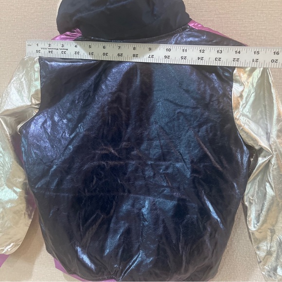 Girls Jacket 365 Kids Size 7Pink/Silver Letterman Style - Picture 6 of 11